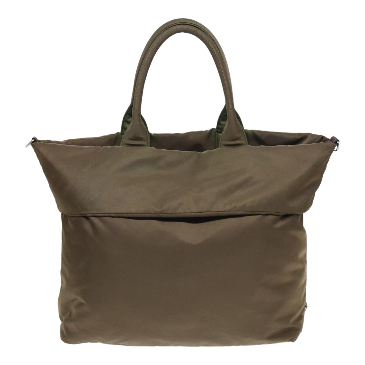 Prada Tessuto Khaki Synthetic Tote Bag (Pre-Owned)