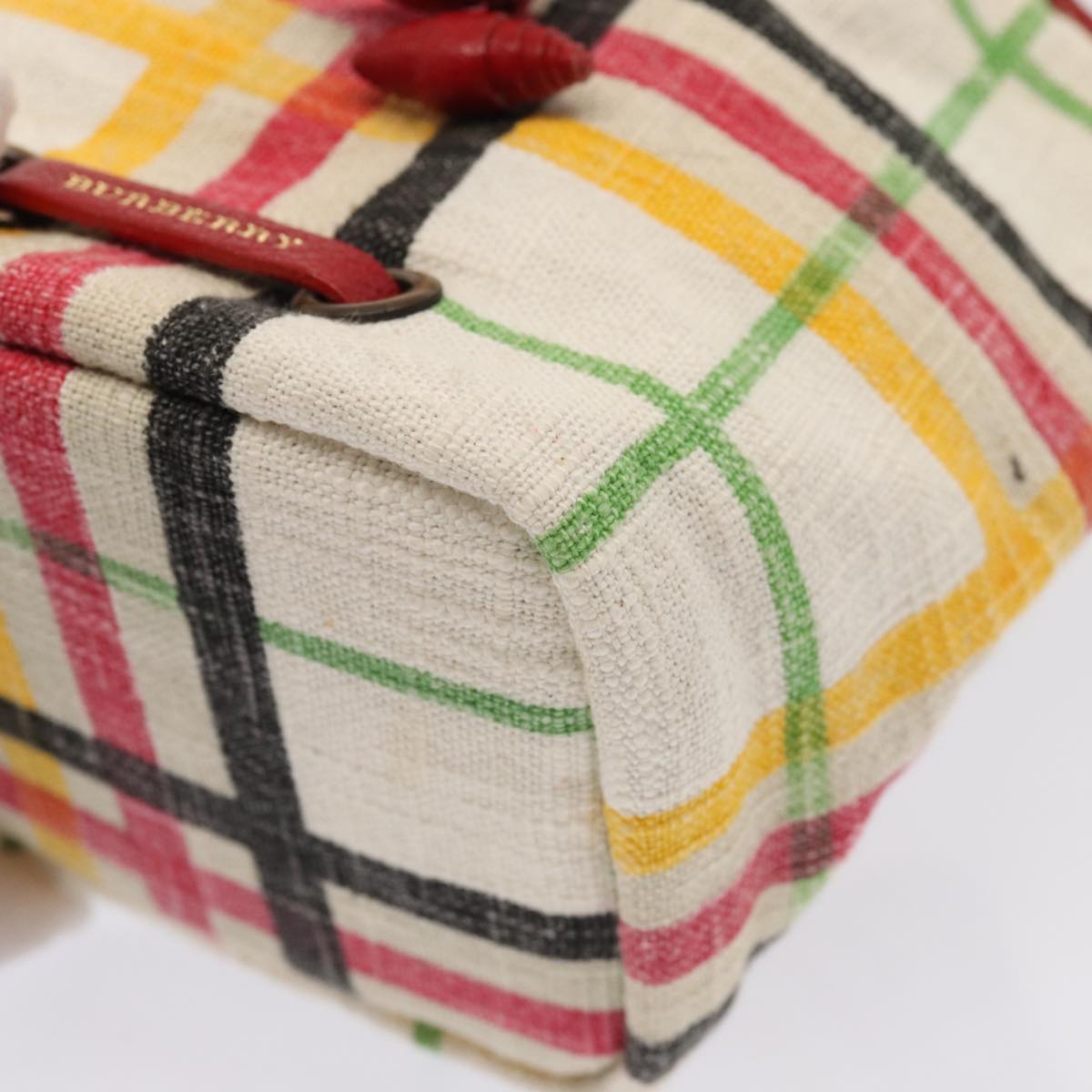 Burberry White Canvas Clutch Bag (Pre-Owned)