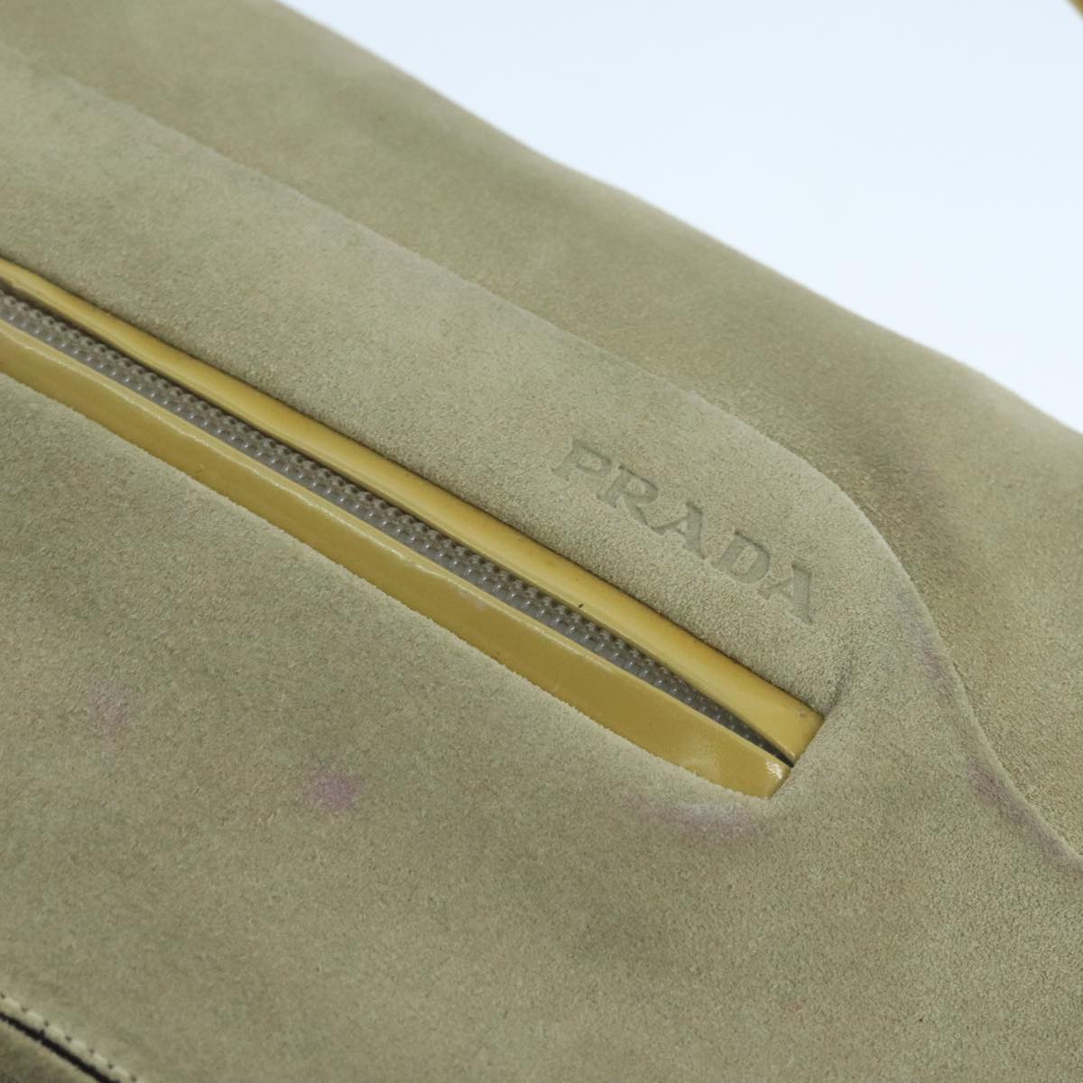 Prada Beige Suede Shoulder Bag (Pre-Owned)