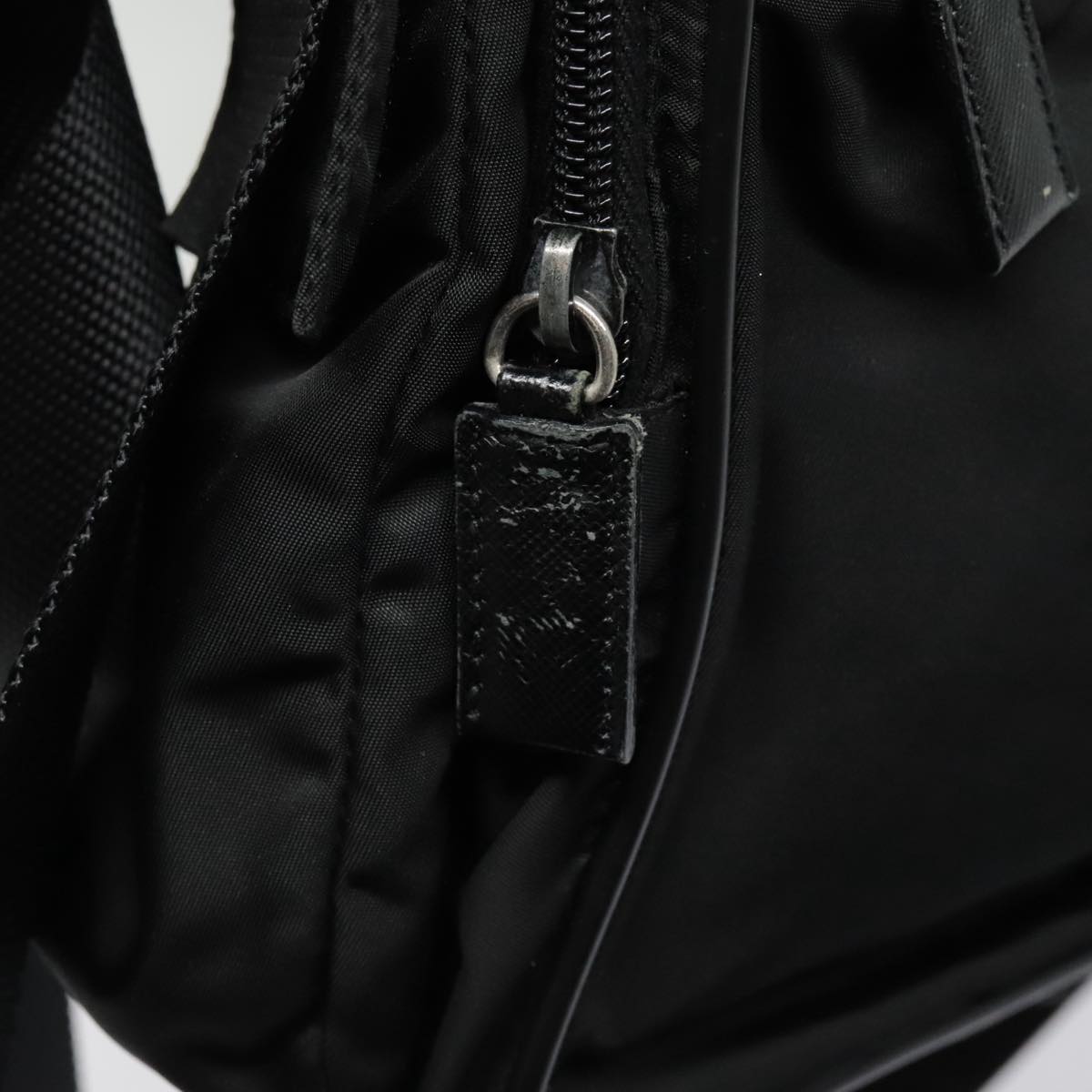 Prada Re-Nylon Black Synthetic Shoulder Bag (Pre-Owned)