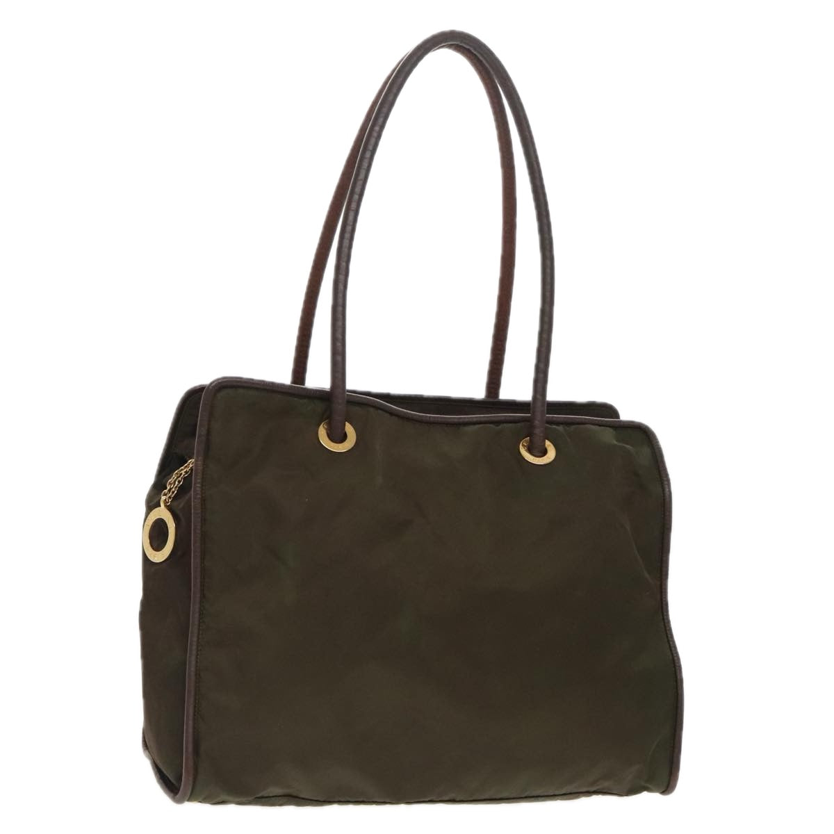 Céline Logo Du Cercle Khaki Synthetic Tote Bag (Pre-Owned)
