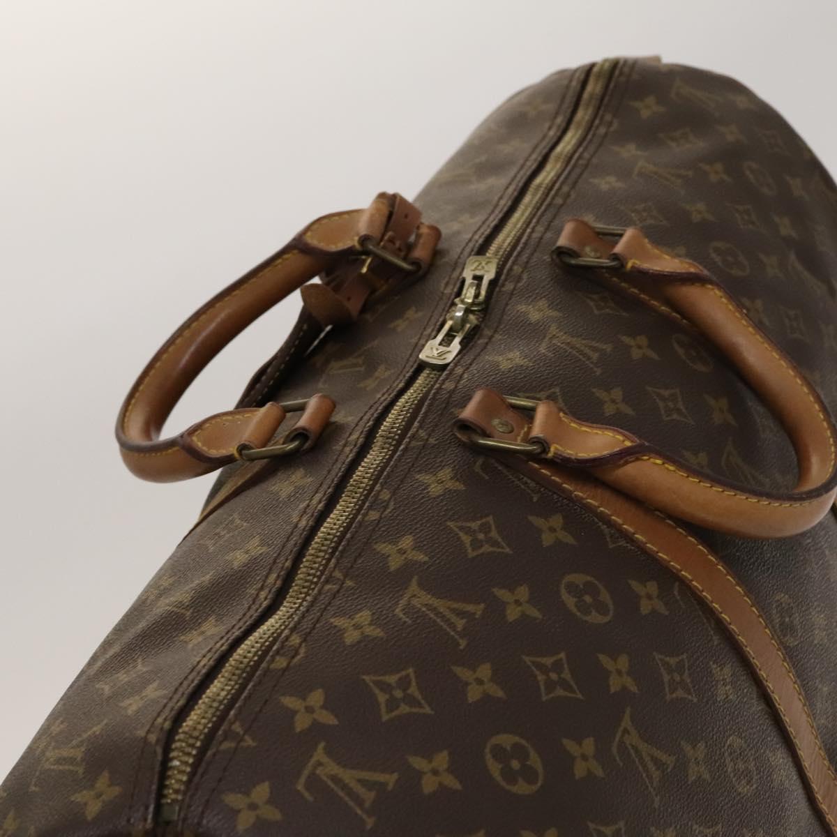 Louis Vuitton Keepall 55 Brown Canvas Travel Bag (Pre-Owned)
