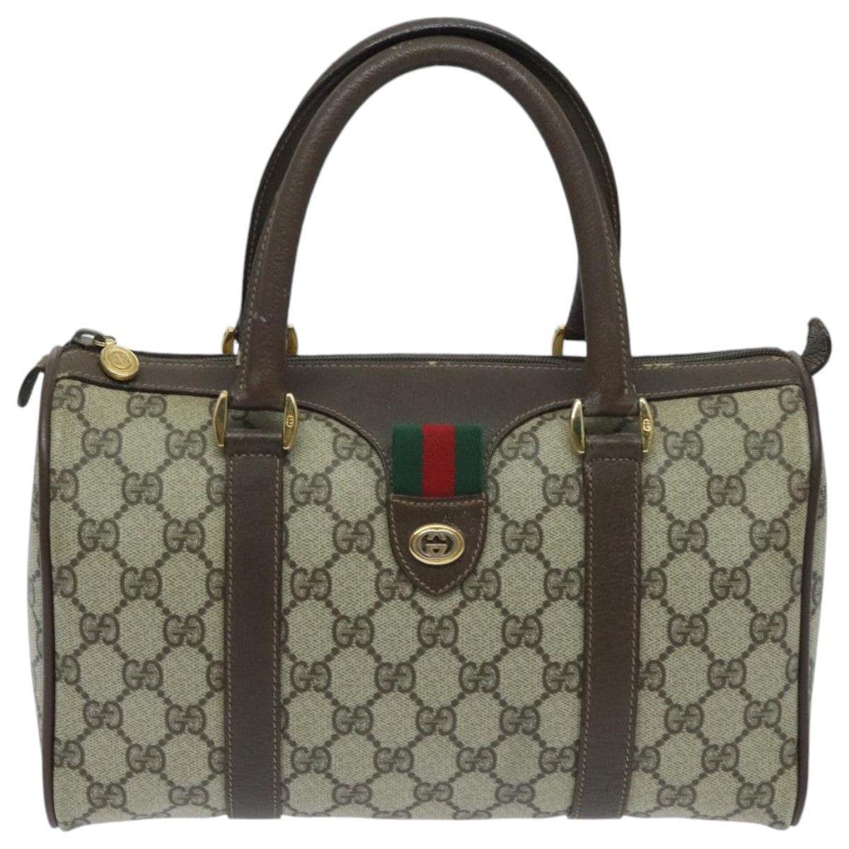Gucci Ophidia Beige Canvas Travel Bag (Pre-Owned)