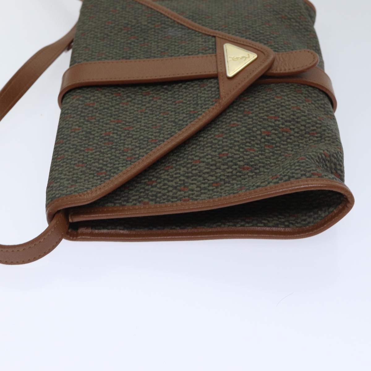 Saint Laurent Green Canvas Shoulder Bag (Pre-Owned)
