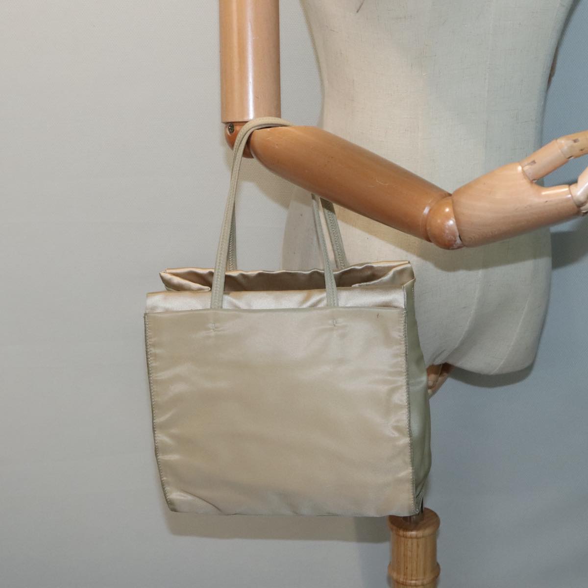 Prada Re-Nylon Beige Synthetic Handbag (Pre-Owned)