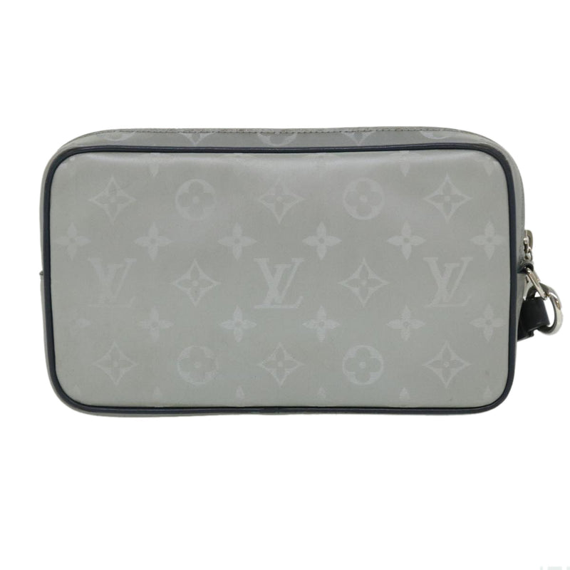 Louis Vuitton Alpha Silver Synthetic Clutch Bag (Pre-Owned)
