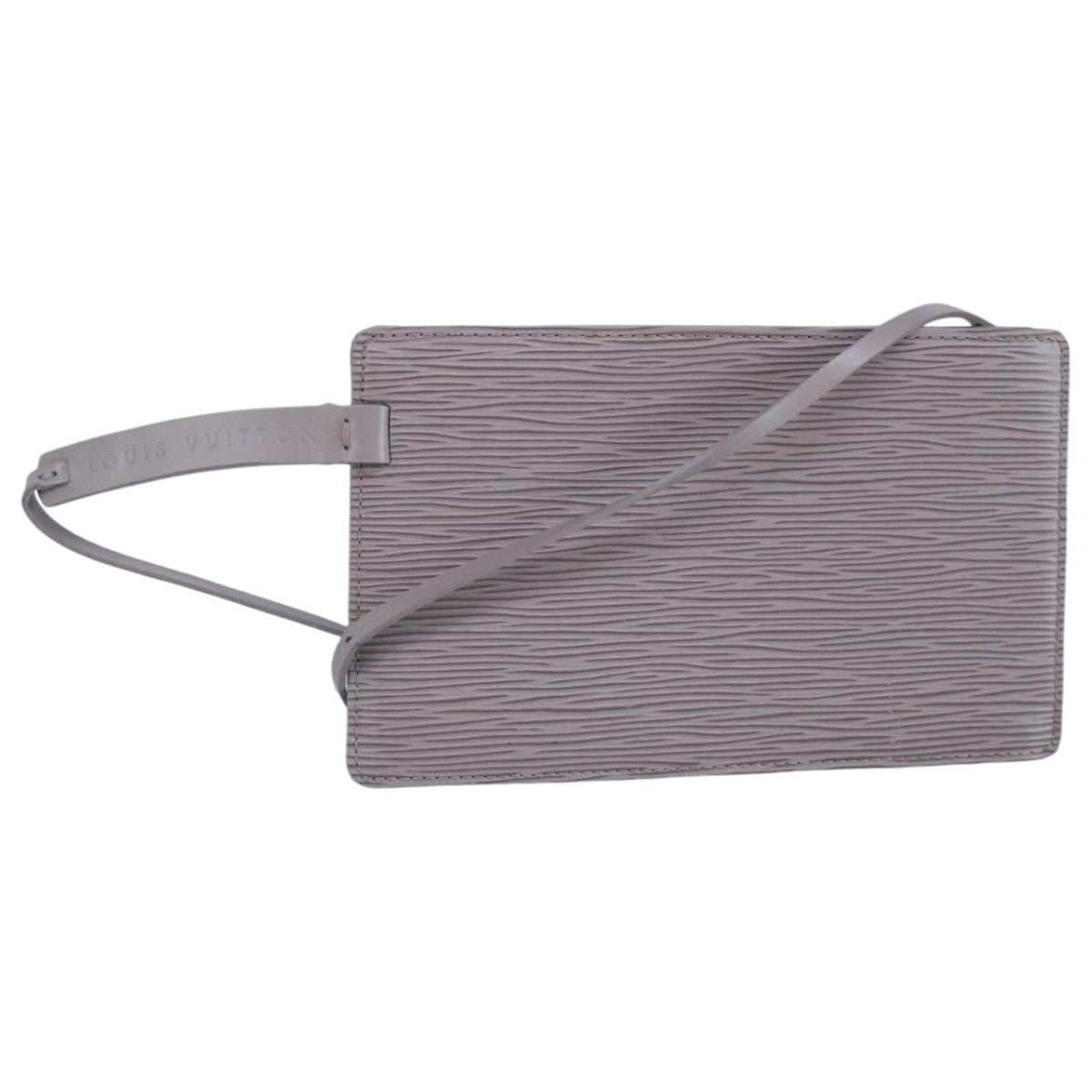 Louis Vuitton Grey Leather Clutch Bag (Pre-Owned)
