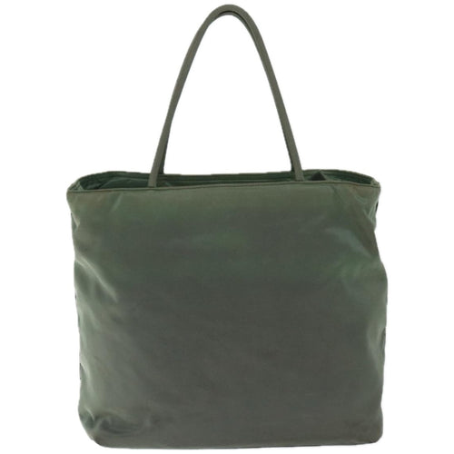 Prada Tessuto Khaki Synthetic Handbag (Pre-Owned)