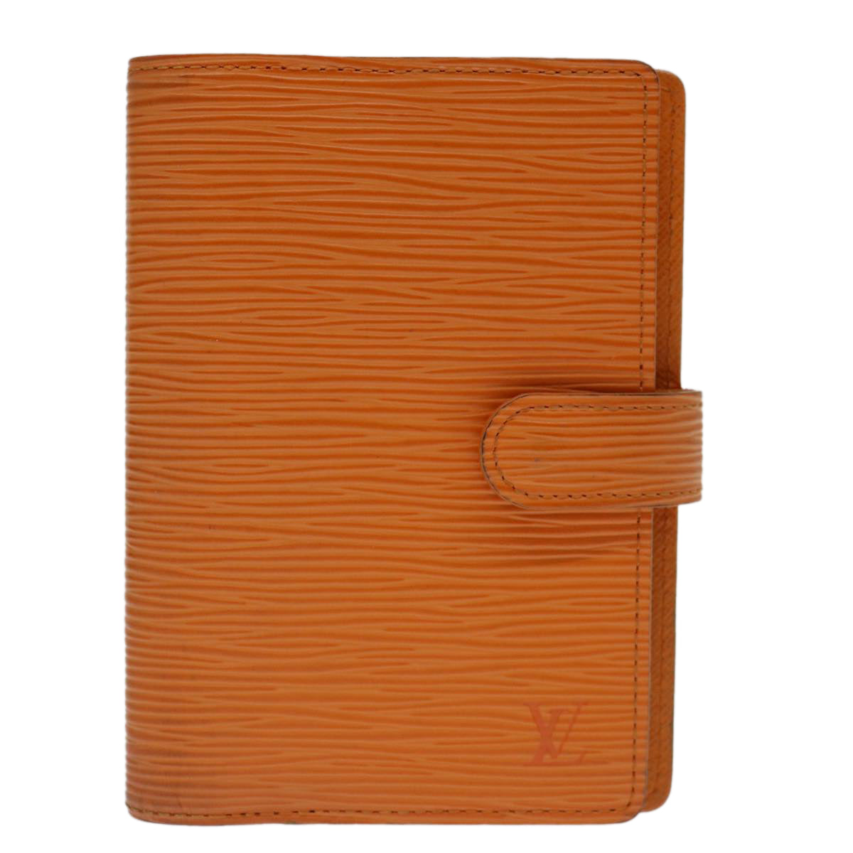 Louis Vuitton Agenda Pm Orange Leather Wallet  (Pre-Owned)