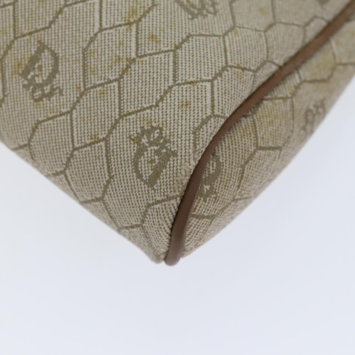 Dior Honeycomb Beige Canvas Clutch Bag (Pre-Owned)