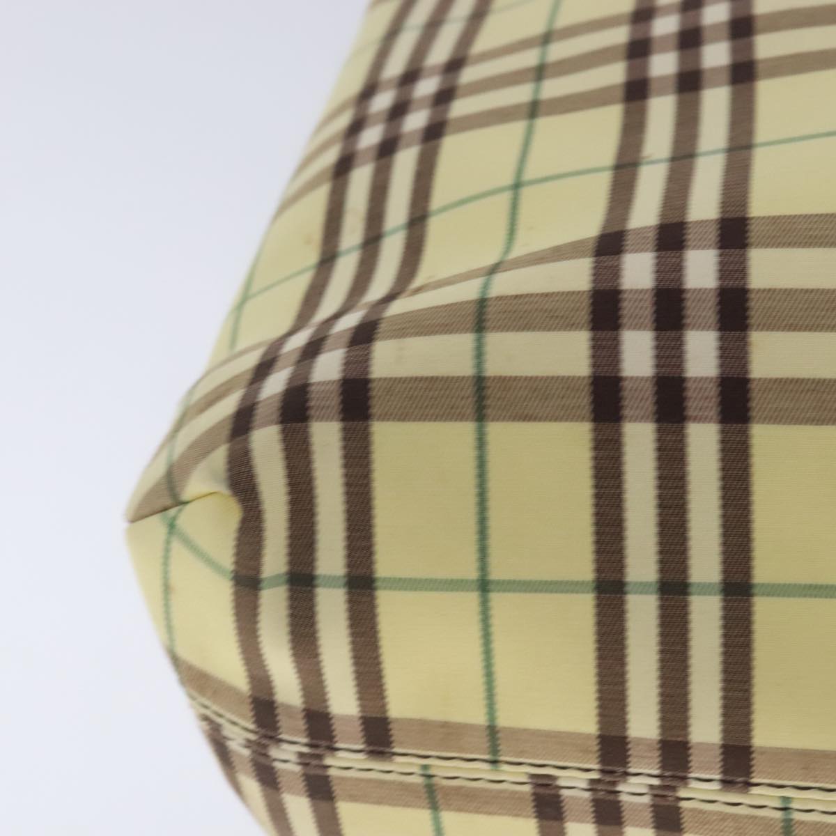 Burberry Nova Check Yellow Canvas Handbag (Pre-Owned)