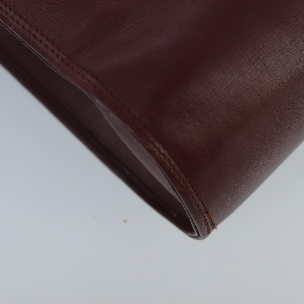 Cartier Must De Cartier Burgundy Leather Shoulder Bag (Pre-Owned)