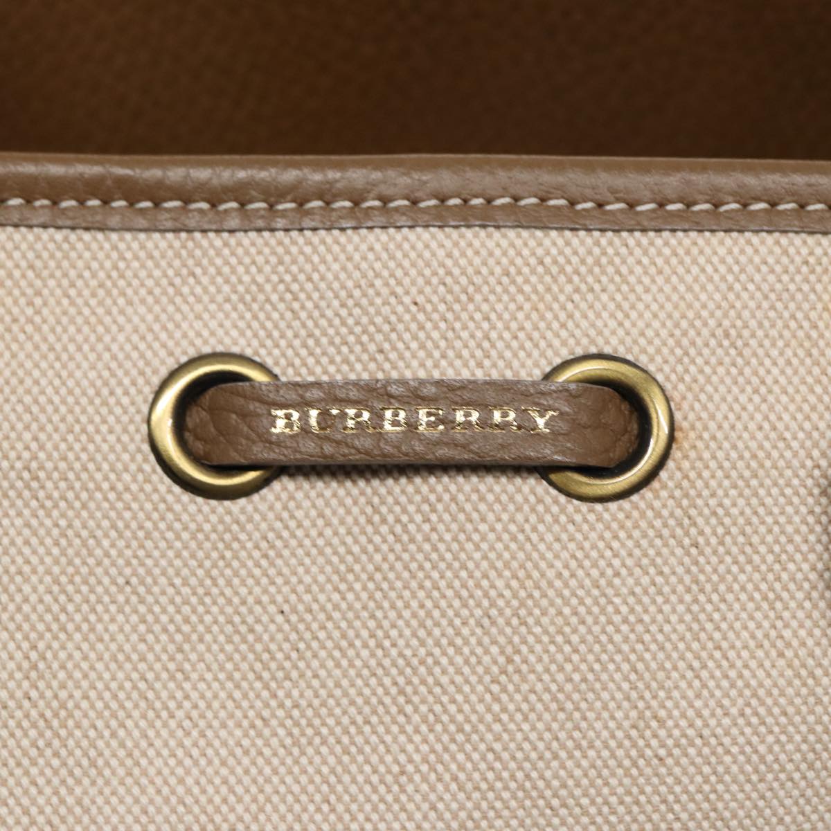 Burberry Beige Canvas Handbag (Pre-Owned)