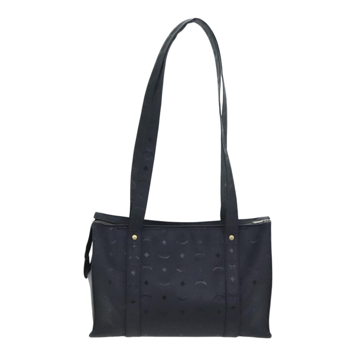 MCM Stark Visetos Black Leather Tote Bag (Pre-Owned)