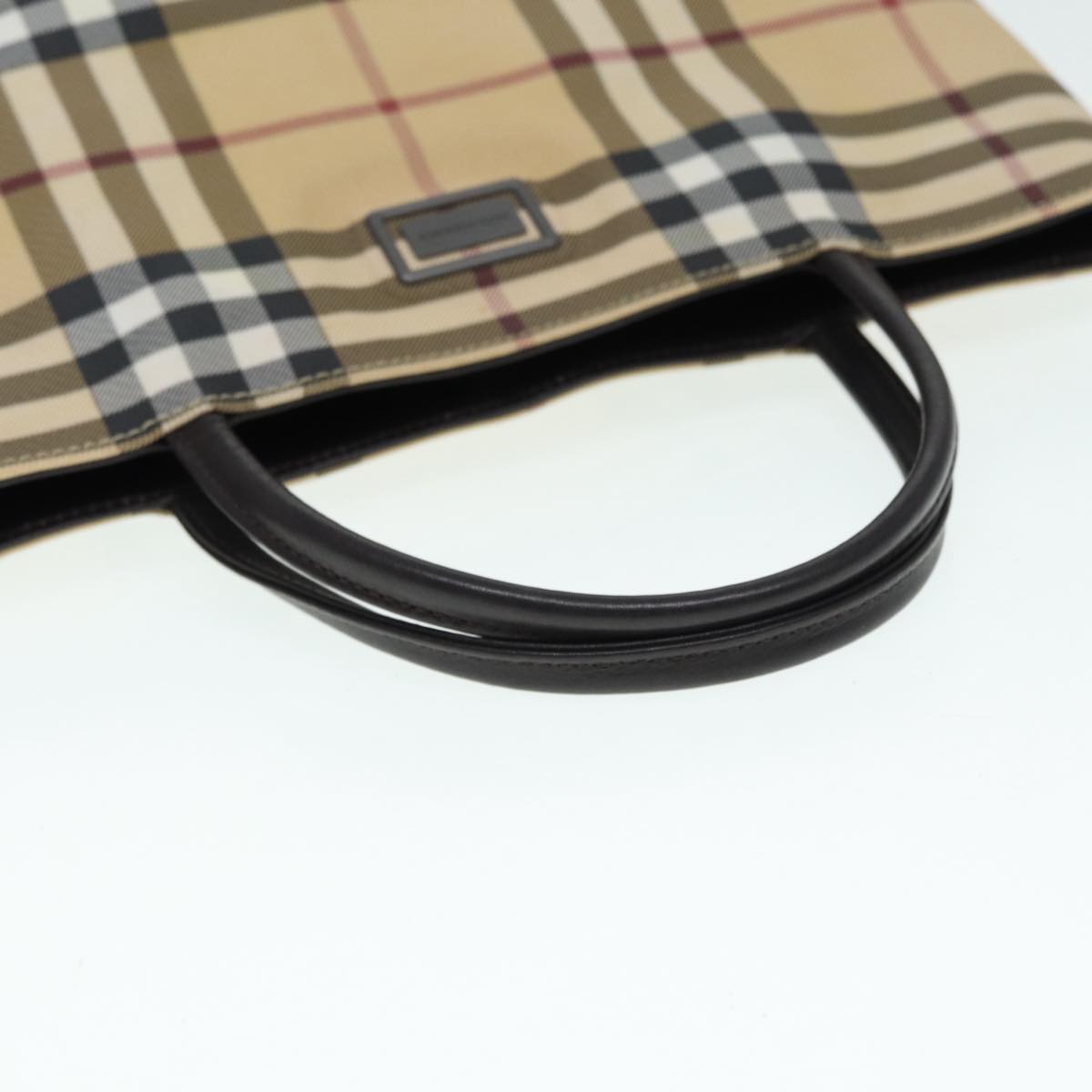 Burberry Nova Check Beige Canvas Tote Bag (Pre-Owned)