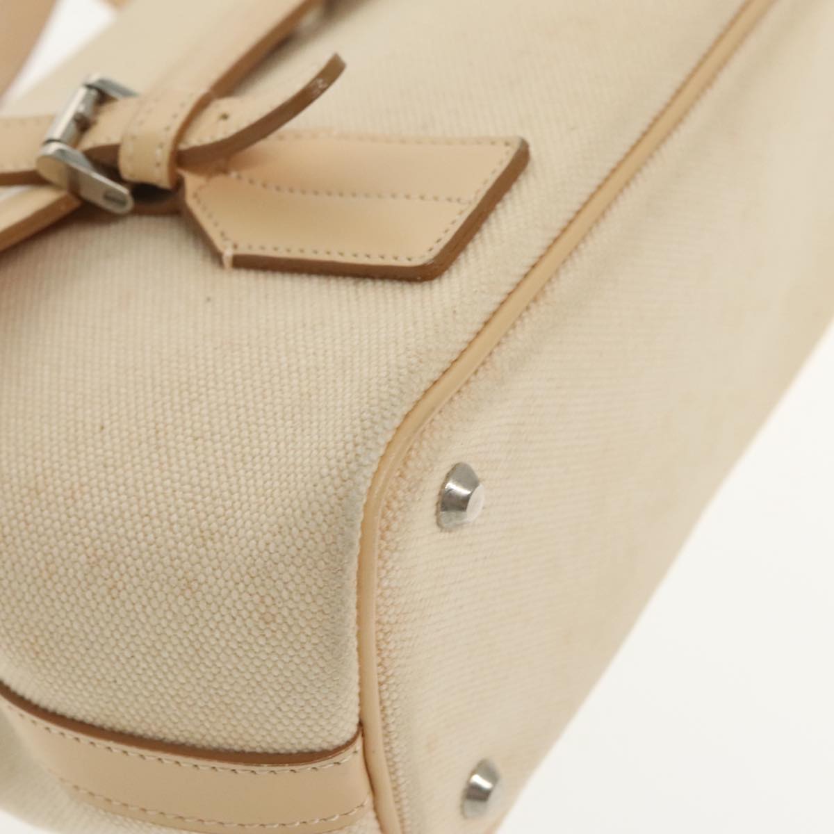 Burberry Nova Check Beige Canvas Handbag (Pre-Owned)