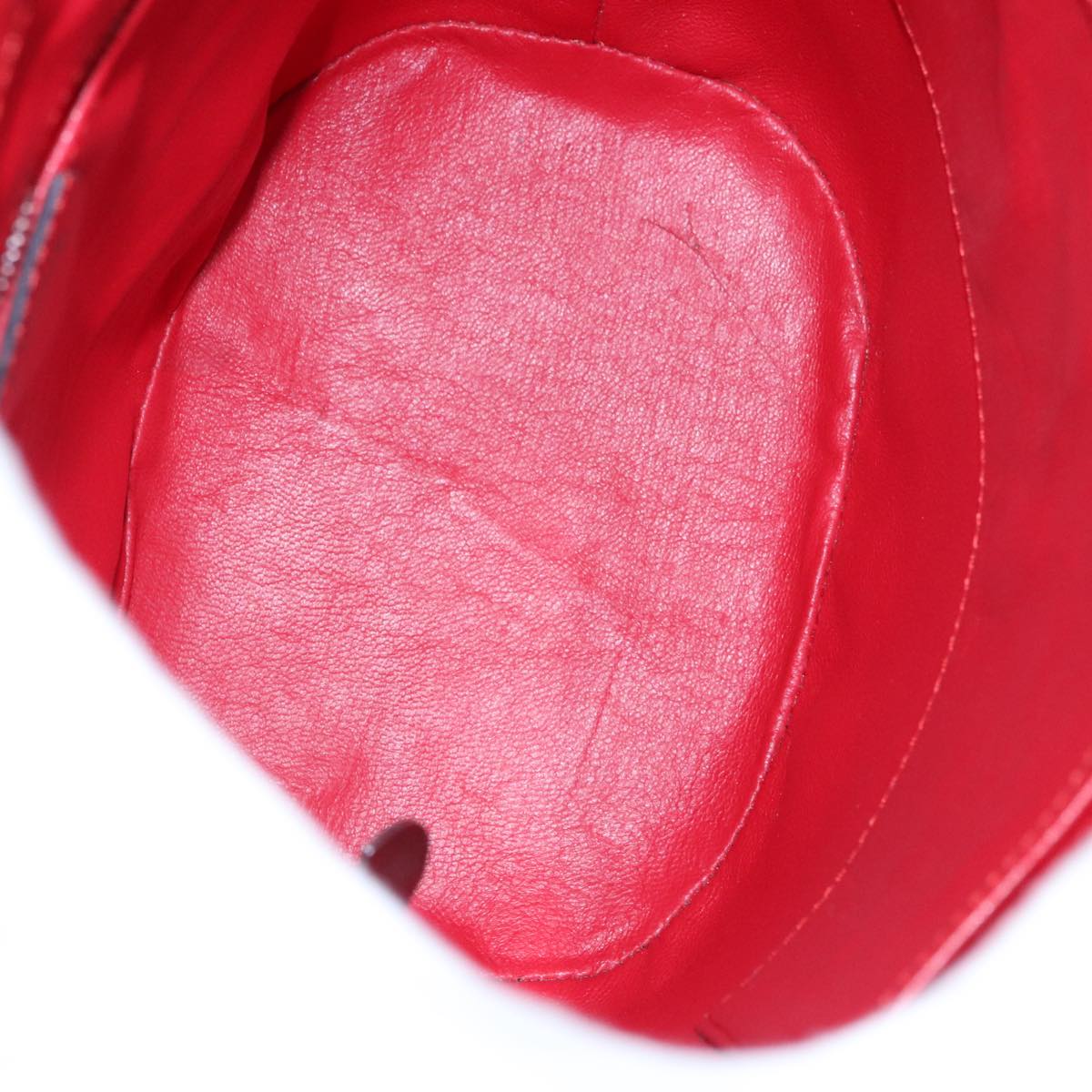Céline Logo Du Cercle Red Leather Shoulder Bag (Pre-Owned)
