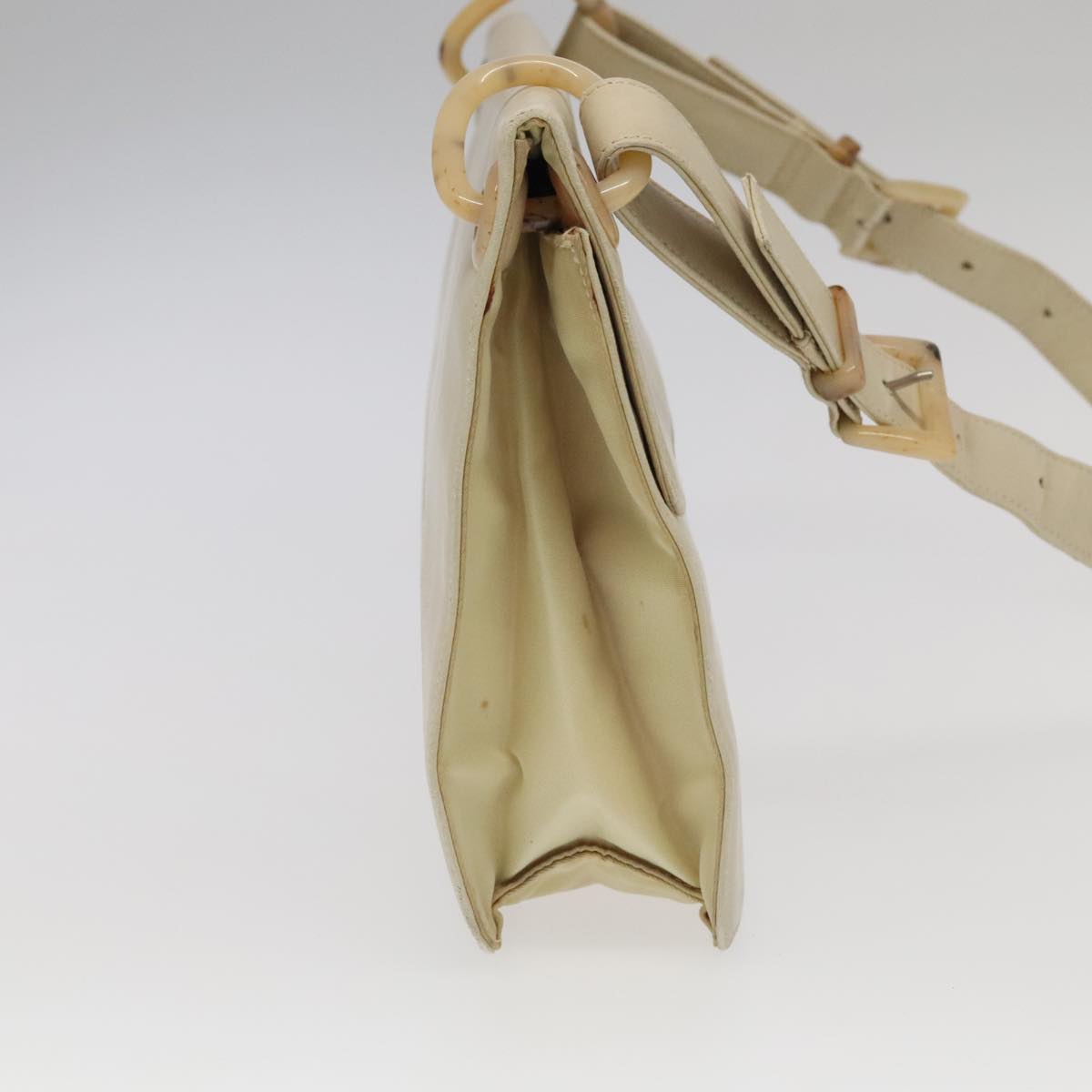 Prada Beige Leather Shoulder Bag (Pre-Owned)