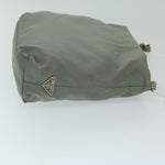Prada Tessuto Khaki Canvas Shoulder Bag (Pre-Owned)