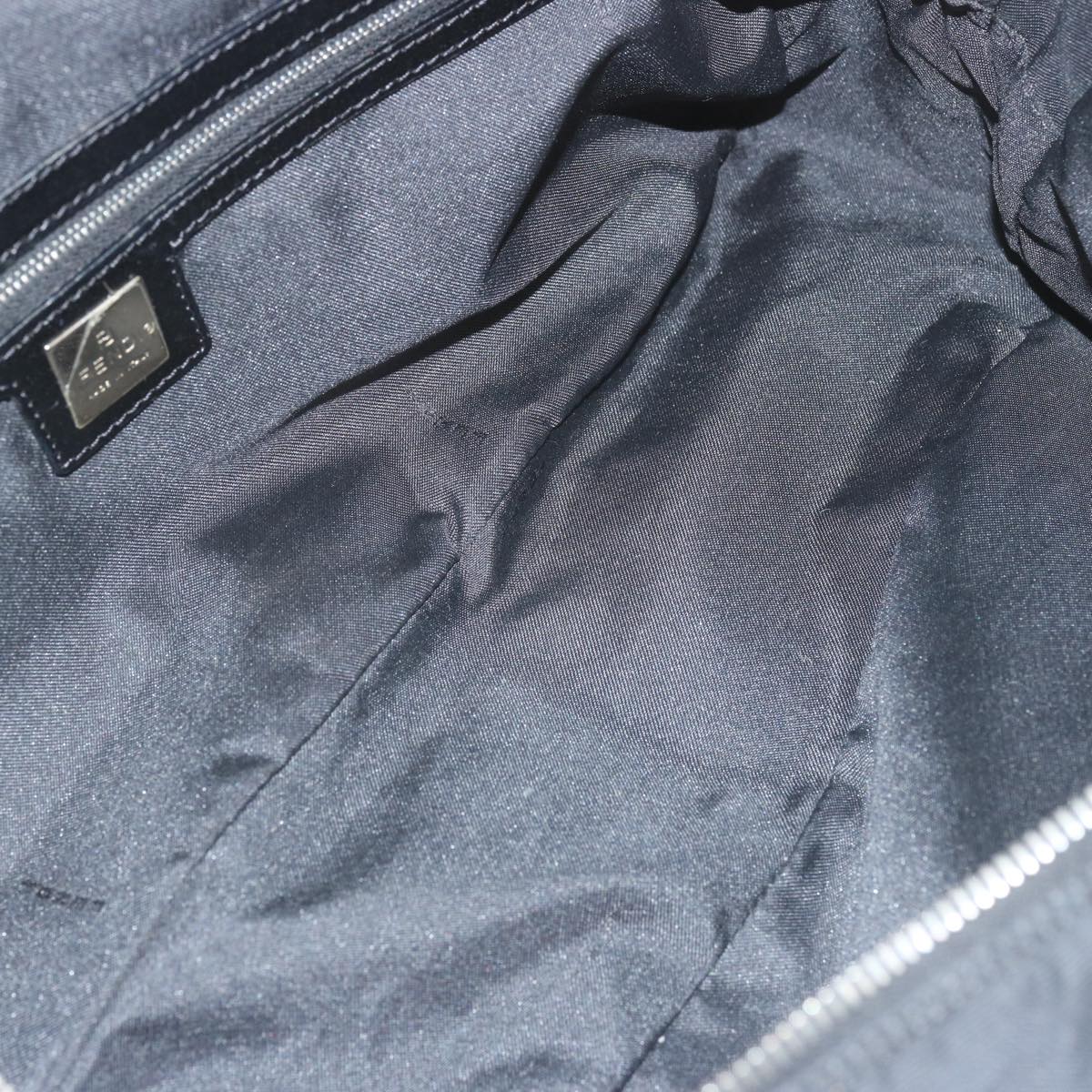 Fendi Zucca Black Canvas Shoulder Bag (Pre-Owned)