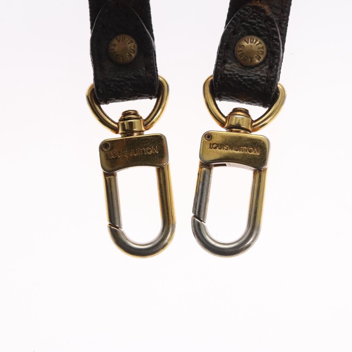Louis Vuitton Shoulder Strap Brown Canvas Bag Jewelry (Pre-Owned)