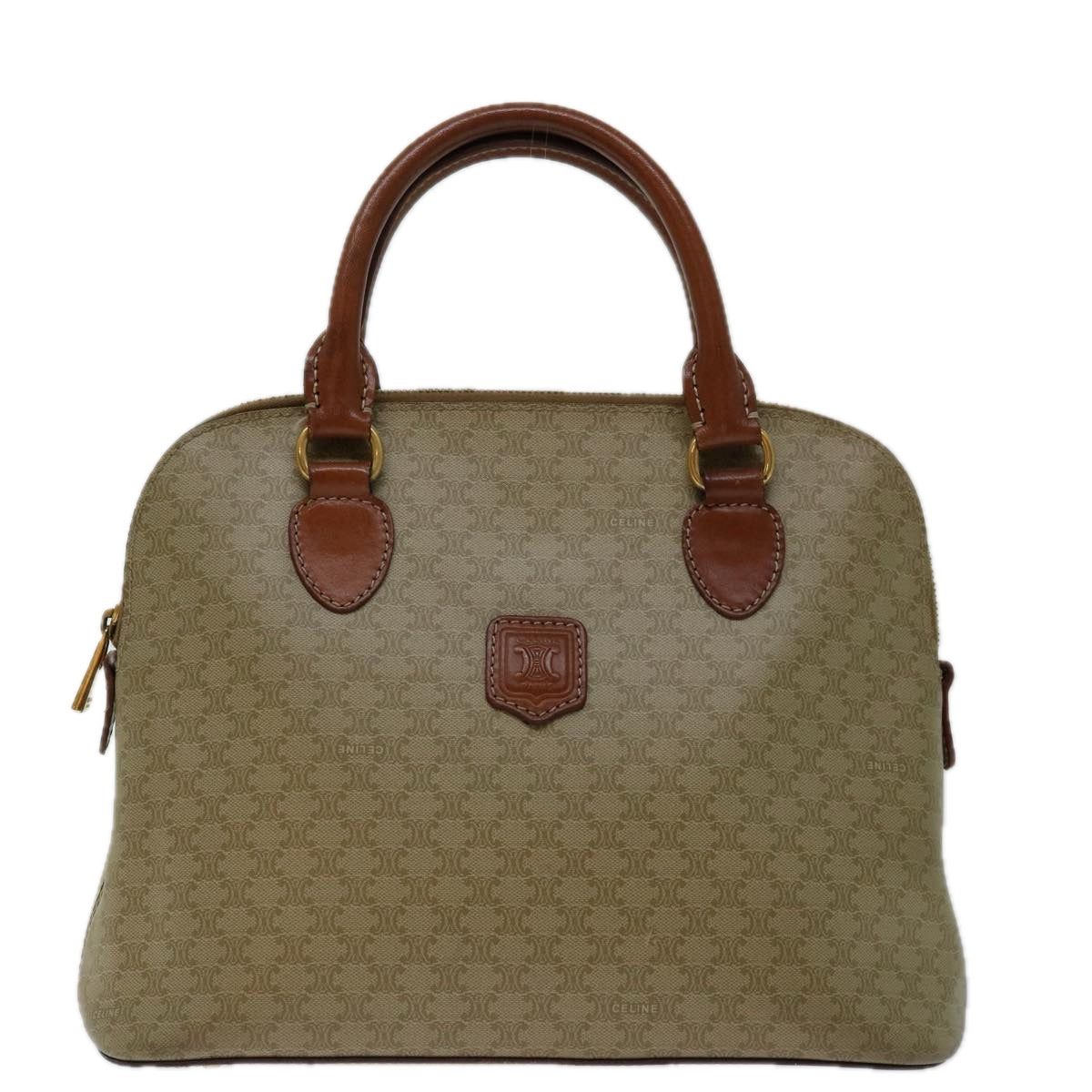 Céline Macadam Beige Canvas Handbag (Pre-Owned)
