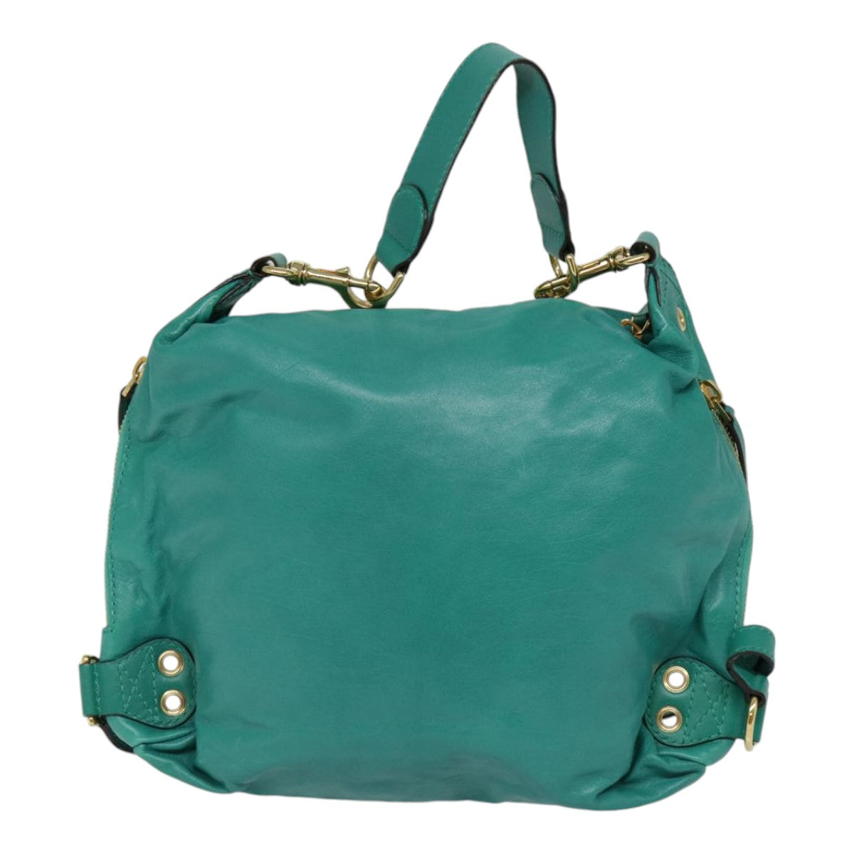Gucci Green Leather Backpack Bag (Pre-Owned)