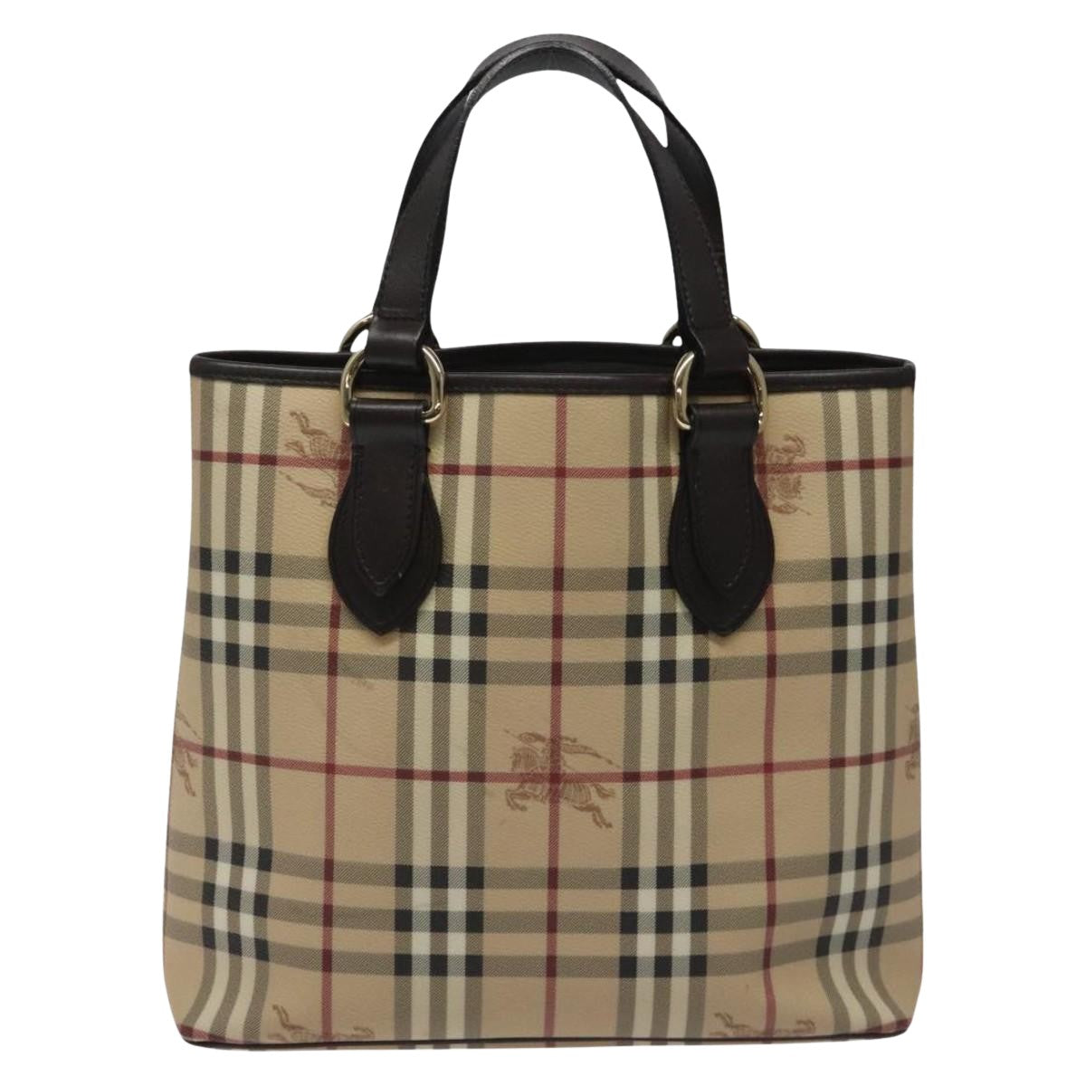 Burberry Nova Check Beige Canvas Tote Bag (Pre-Owned)
