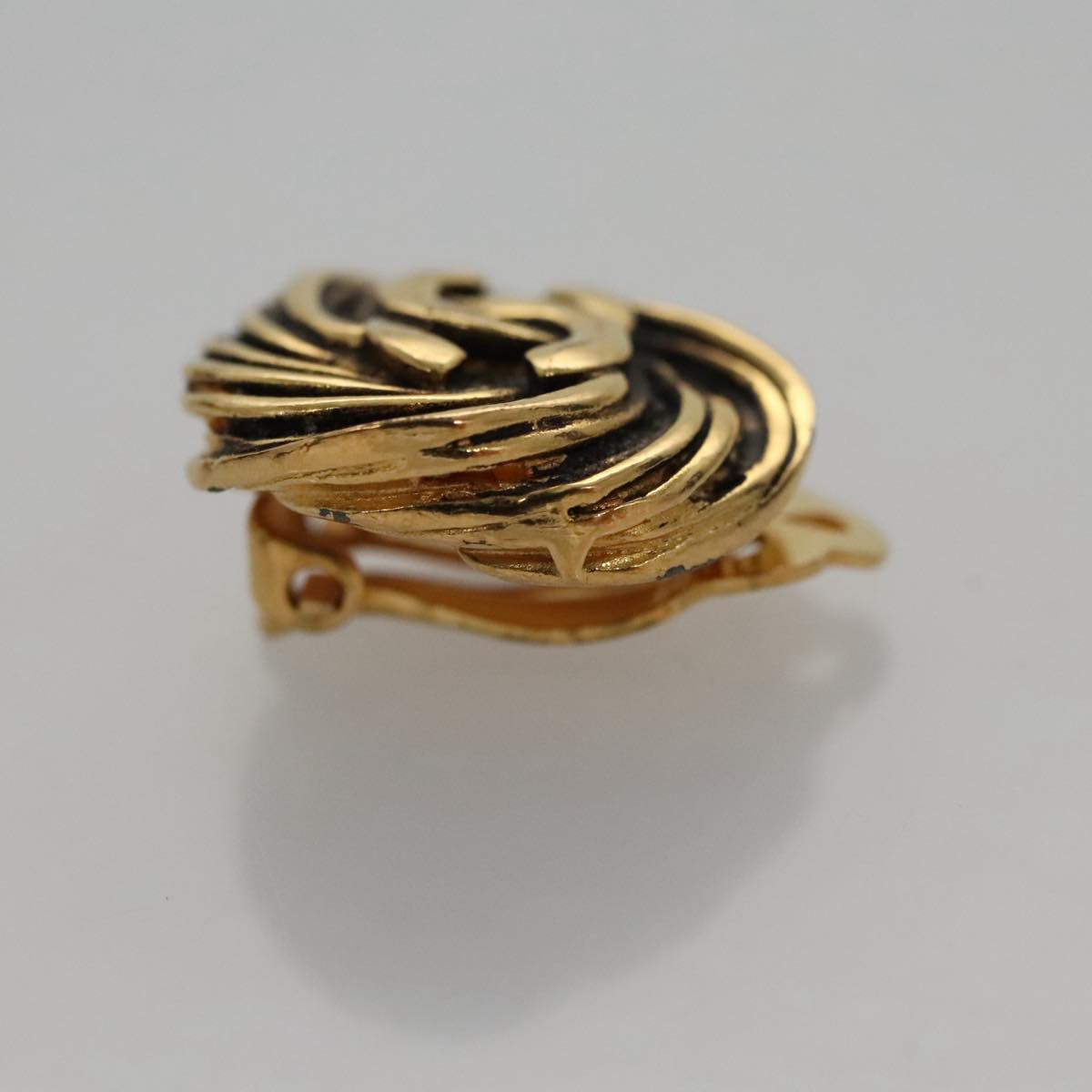 Chanel Cc Gold Metal Earring Jewelry (Pre-Owned)