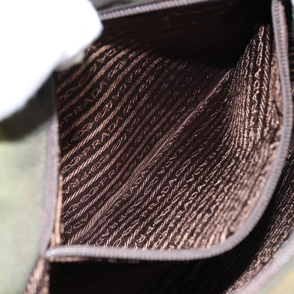 Prada Khaki Synthetic Tote Bag (Pre-Owned)