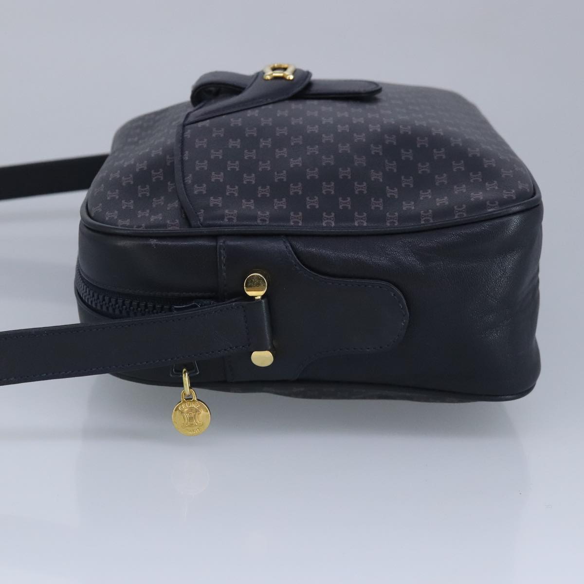 Céline Macadam Navy Canvas Shoulder Bag (Pre-Owned)