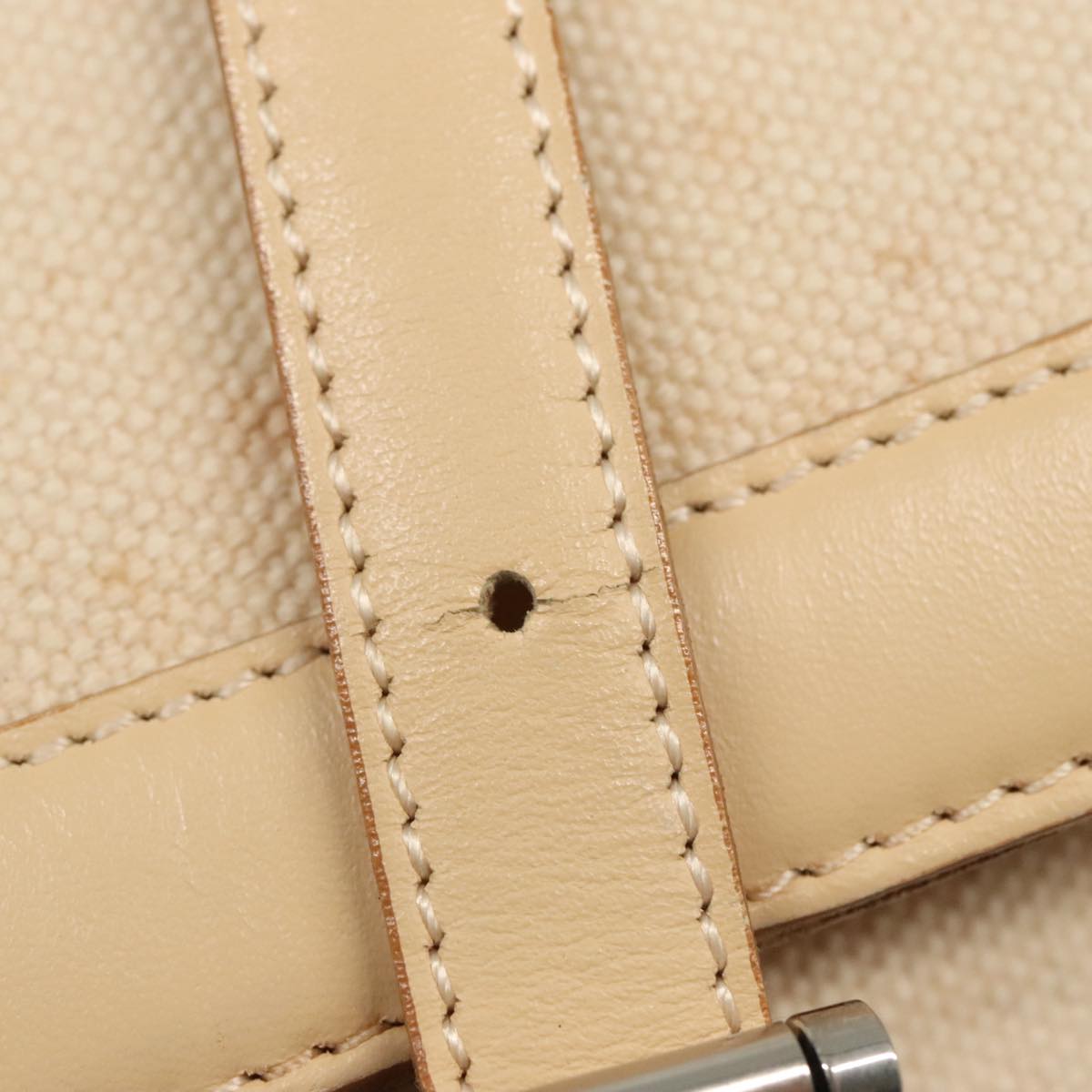 Burberry Nova Check Beige Canvas Handbag (Pre-Owned)