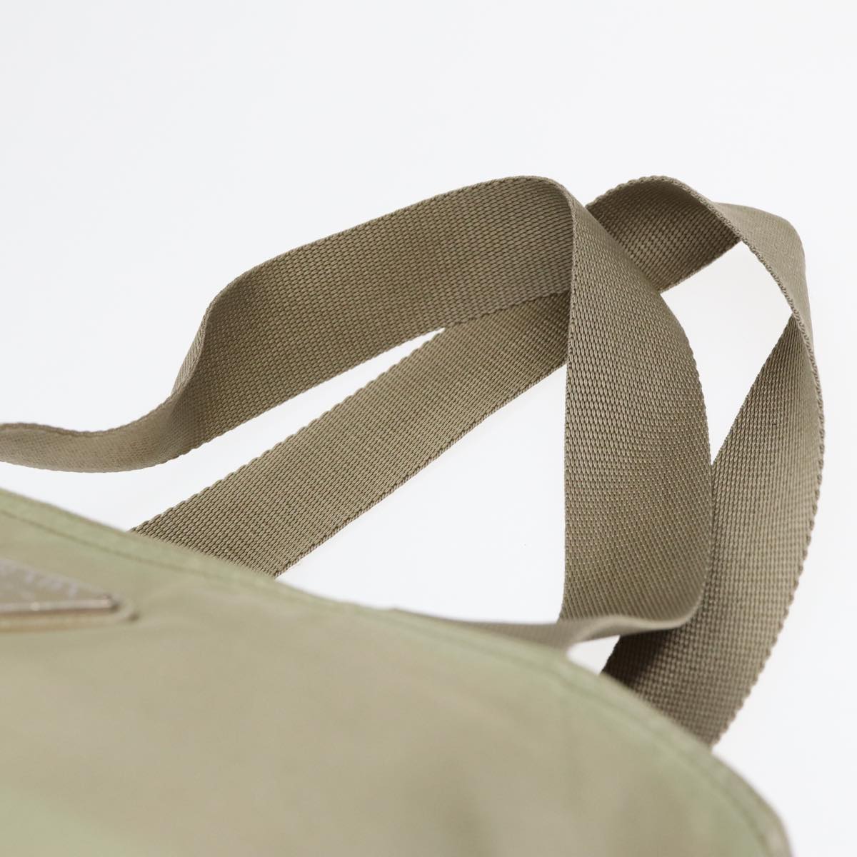 Prada Tessuto Beige Synthetic Tote Bag (Pre-Owned)