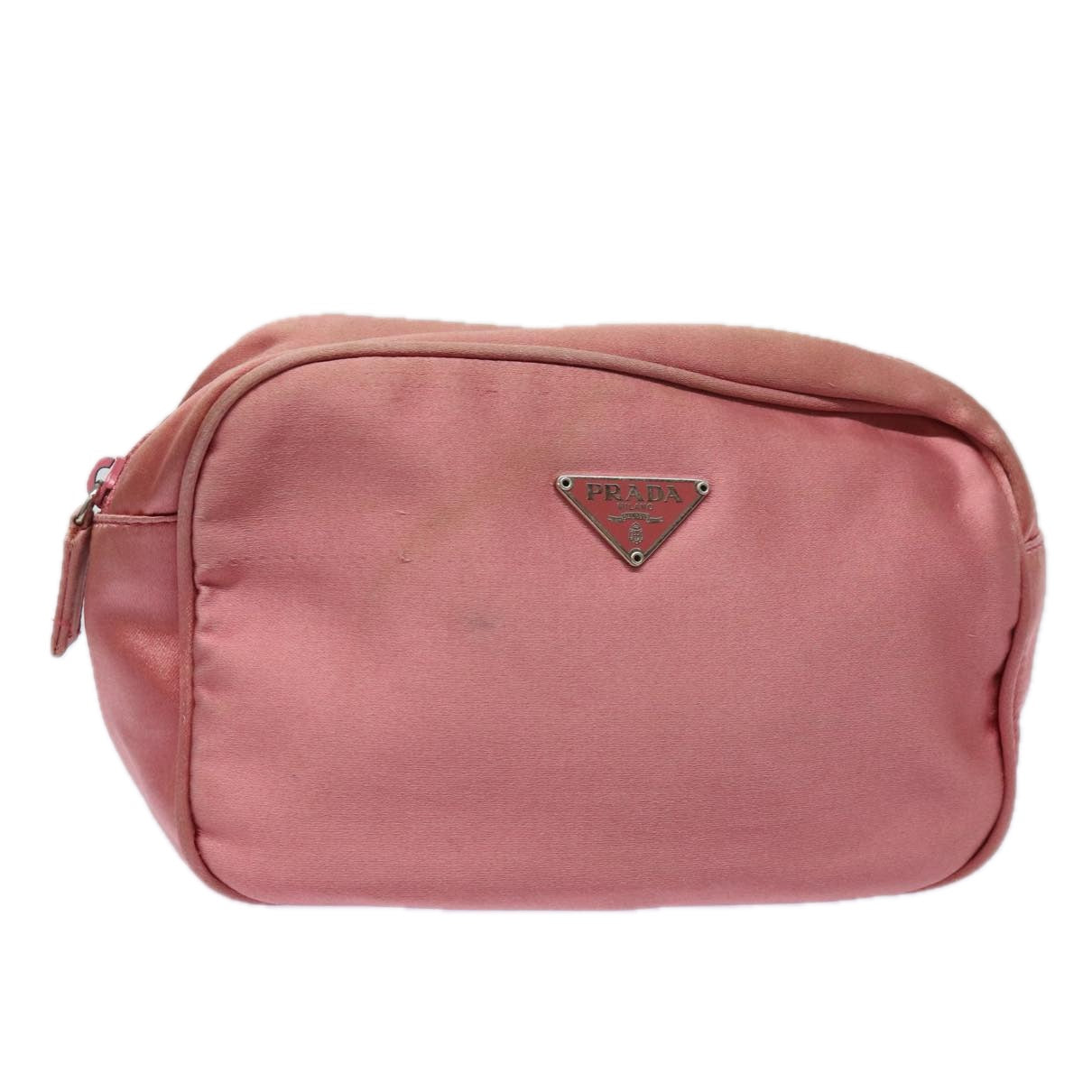 Prada Pink Canvas Clutch Bag (Pre-Owned)