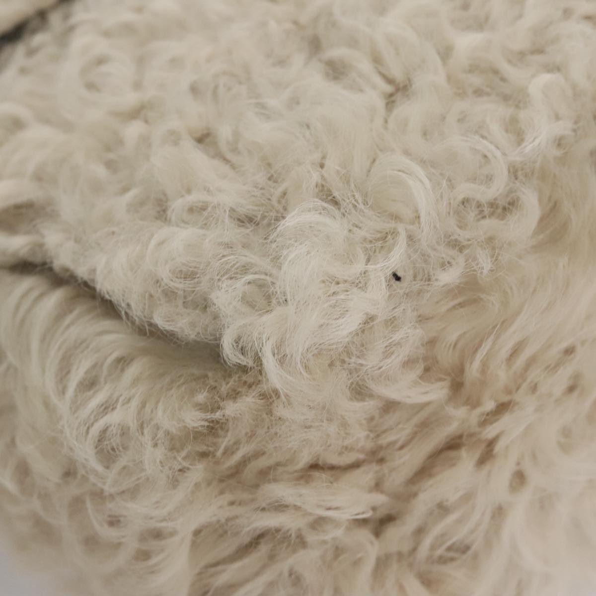 Céline Beige Faux Fur Shoulder Bag (Pre-Owned)