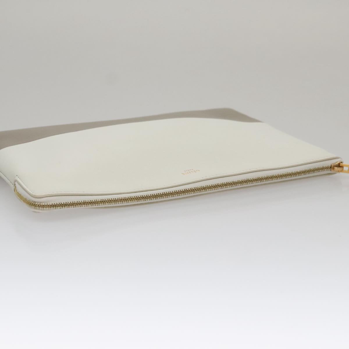 Céline White Leather Clutch Bag (Pre-Owned)