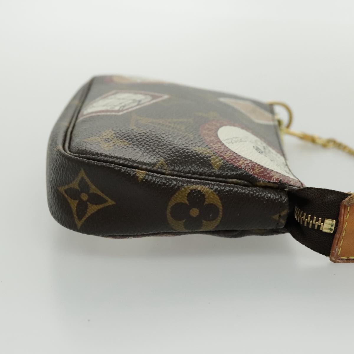 Louis Vuitton Pochette Accessoire Brown Canvas Clutch Bag (Pre-Owned)