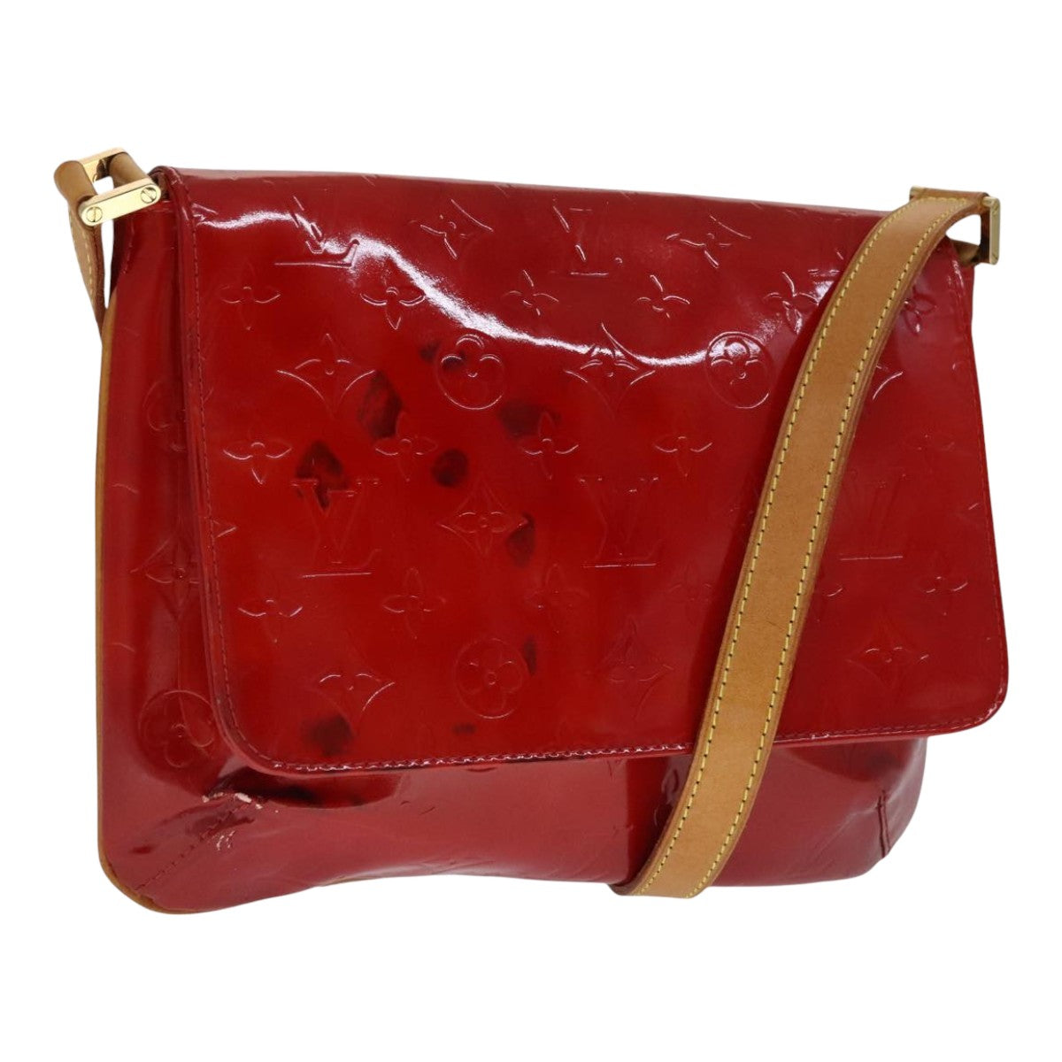 Louis Vuitton Red Patent Leather Shoulder Bag (Pre-Owned)