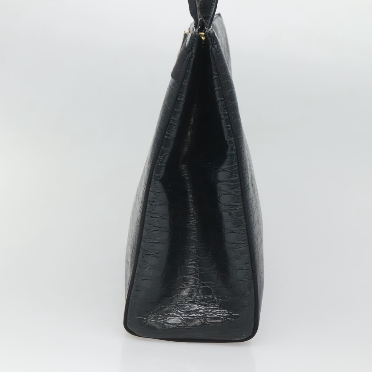 Salvatore Ferragamo Vara Navy Leather Shoulder Bag (Pre-Owned)