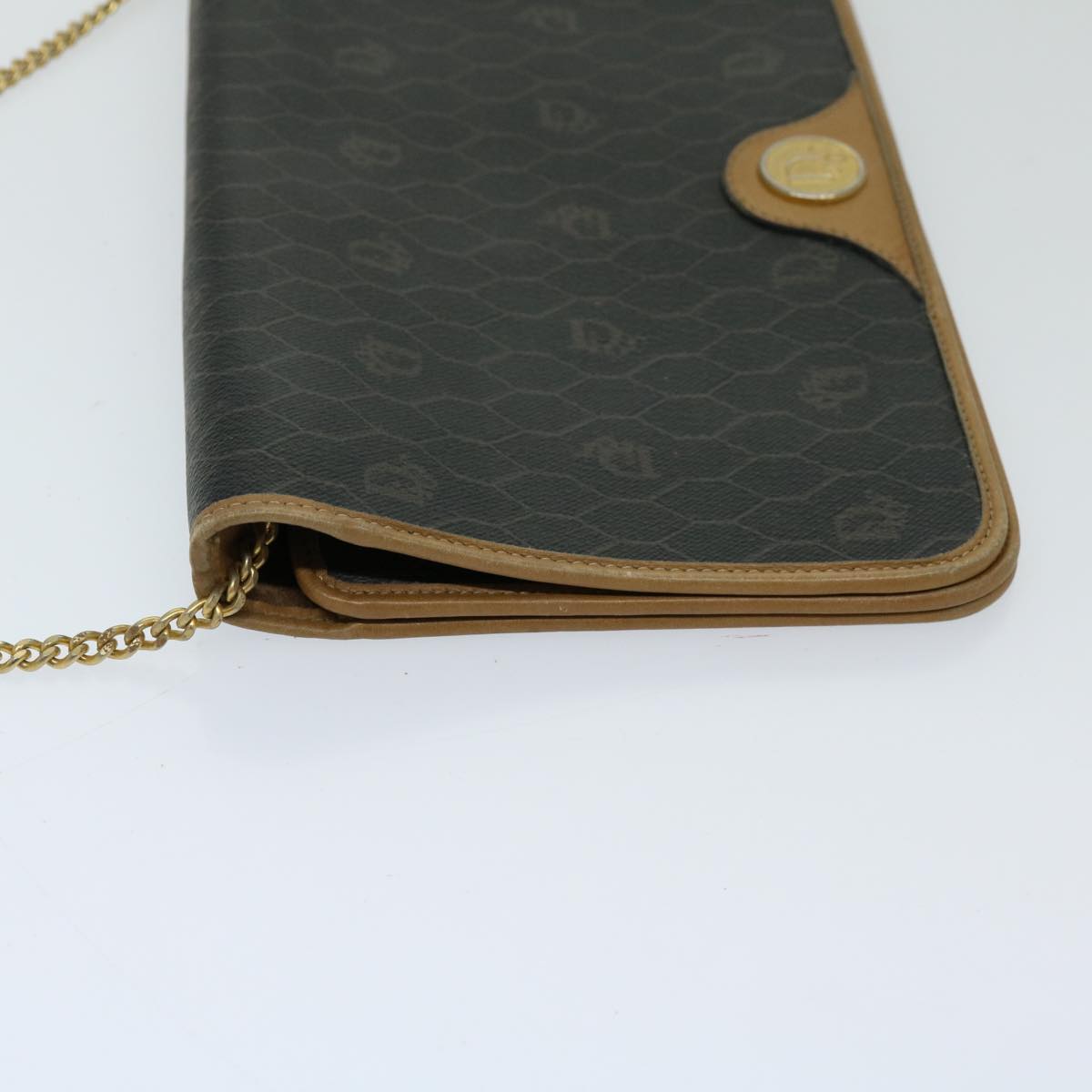 Dior Honeycomb Black Canvas Shoulder Bag (Pre-Owned)