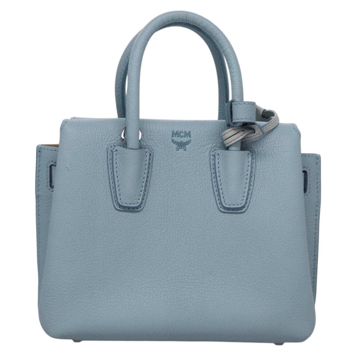 MCM Milla Blue Leather Handbag (Pre-Owned)