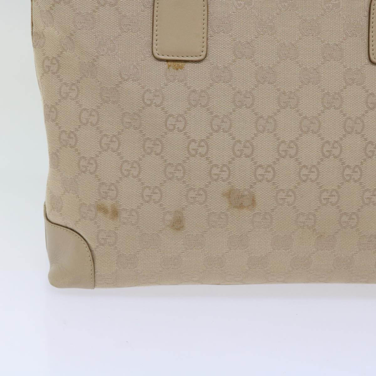 Gucci Gg Canvas Beige Canvas Tote Bag (Pre-Owned)