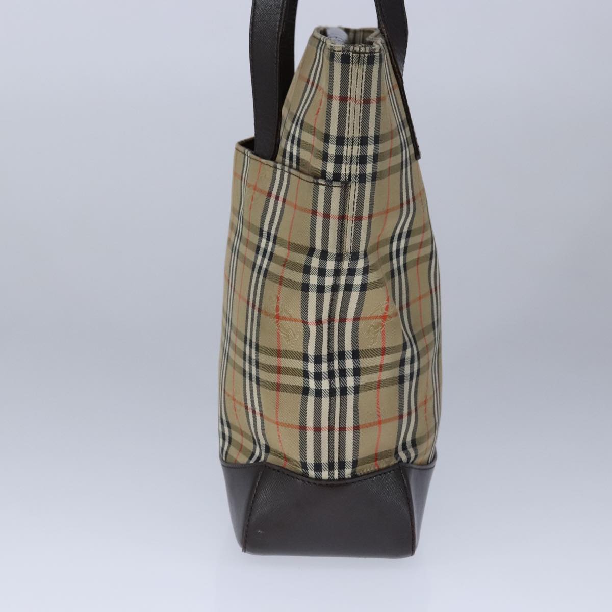 Burberry Nova Check Beige Canvas Tote Bag (Pre-Owned)