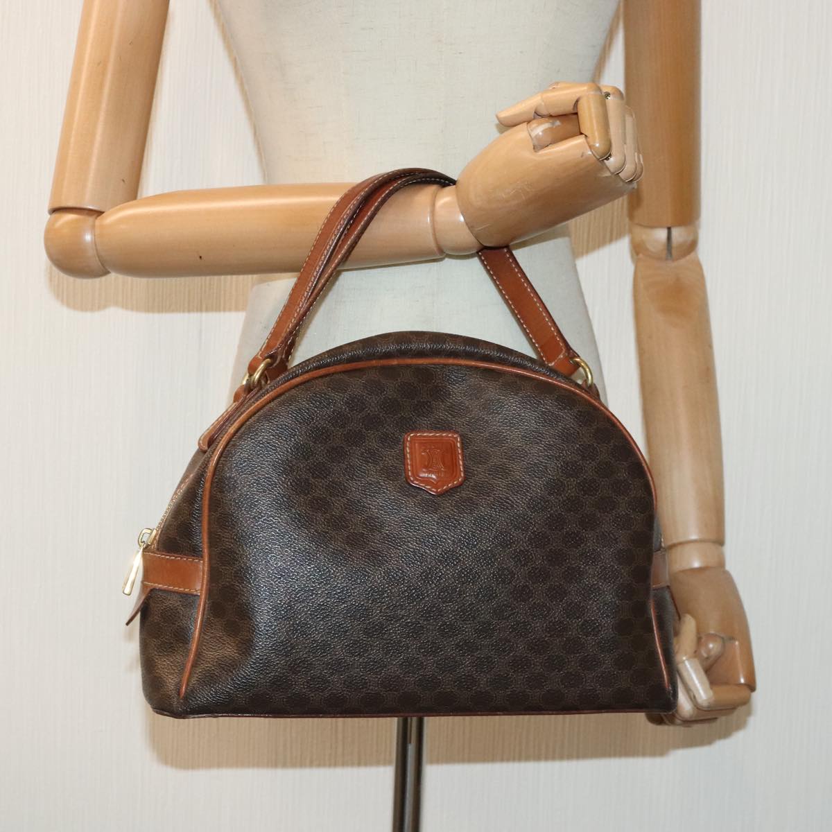 Céline Macadam Brown Canvas Handbag (Pre-Owned)