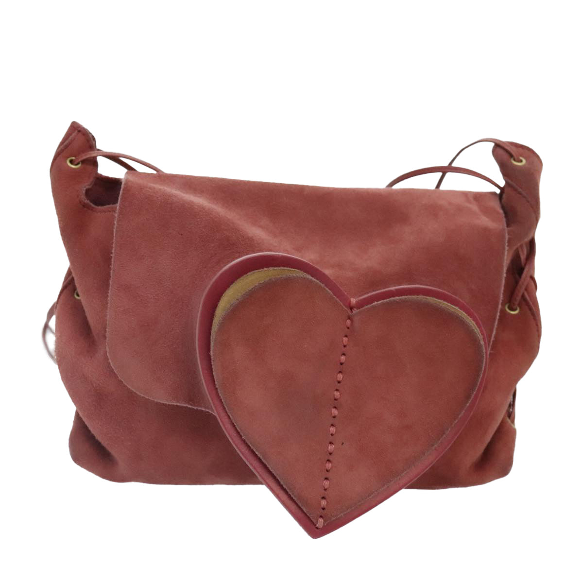 Gucci Red Suede Shoulder Bag (Pre-Owned)