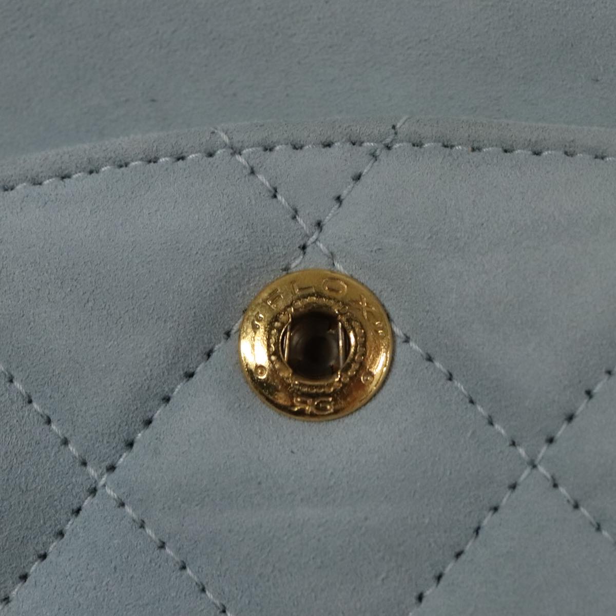 Chanel Timeless 23 Blue Suede Shoulder Bag (Pre-Owned)