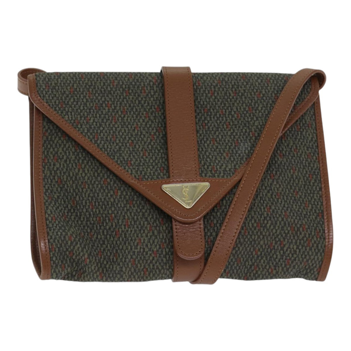 Saint Laurent Green Canvas Shoulder Bag (Pre-Owned)