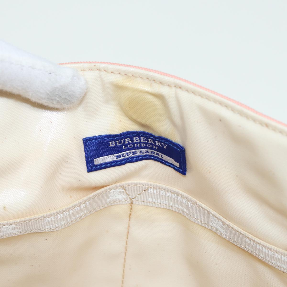Burberry Blue Label Pink Canvas Tote Bag (Pre-Owned)