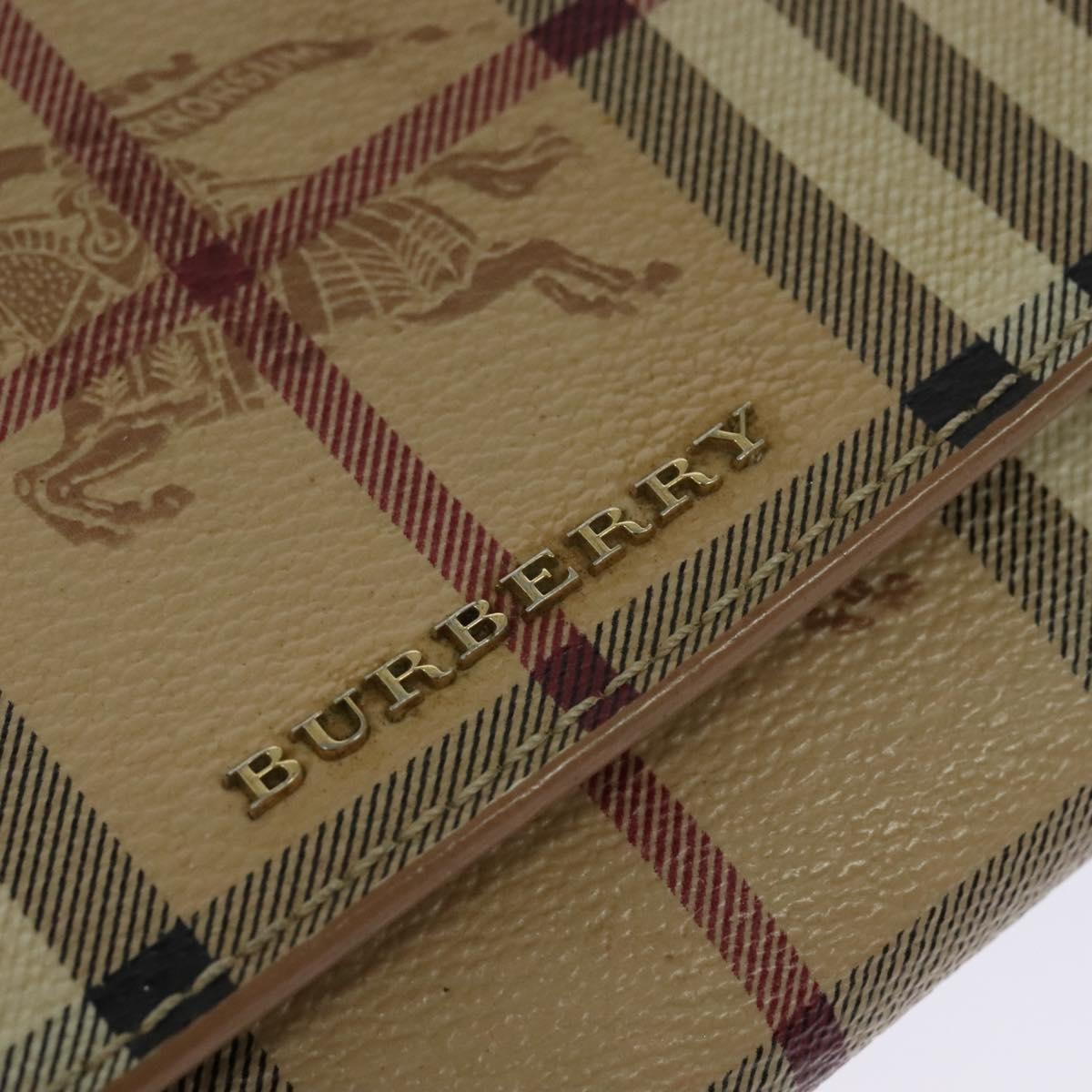 Burberry Haymarket Beige Canvas Wallet  (Pre-Owned)