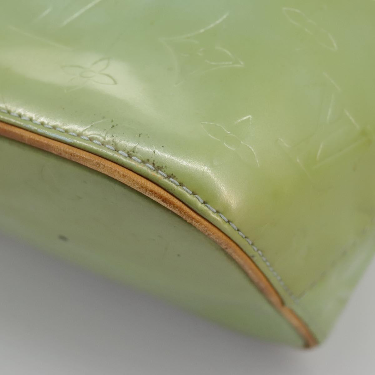 Louis Vuitton Houston Green Patent Leather Handbag (Pre-Owned)
